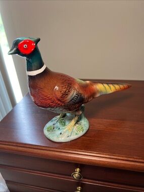 Vintage Norcrest Pheasant Figurine Hand Painted Porcelain Bird Japan